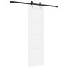 Porte coulissante avec quincaillerie blanche 61x198,5 cm en pin massif 