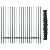 Set de Clôture de Jardin Set de 2 Vert Métal 25x1,5 m Durable 
