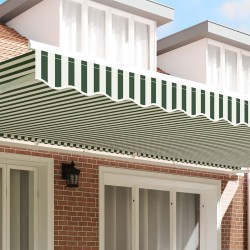 Auvent pour Cadre de 6 m en Vert et Blanc 5.8 x 0.2 m 