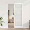 Ensemble de Porte Coulissante avec Quincaillerie Blanche 78x232 cm Bois Massif Pin 