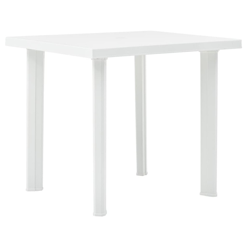 Table de jardin Blanc 80x75x72 cm Plastique Table de jardin Blanc 80x75x72 cm Plastique