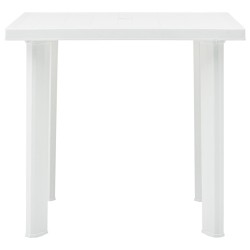 Table de jardin Blanc 80x75x72 cm Plastique 
