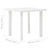 Table de jardin Blanc 80x75x72 cm Plastique 