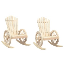 Chaises à bascule Adirondack lot de 2 bois de sapin massif 