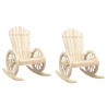 Chaises à bascule Adirondack lot de 2 bois de sapin massif 