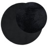 Tapis OVIEDO à poils courts noir Ø 160 cm 