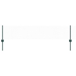 Poteaux de clôture 11 pcs U-Channel Vert 40 cm Acier 