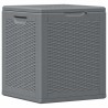 Boîte de rangement de jardin gris PP rotin 90 L 