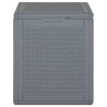 Boîte de rangement de jardin gris PP rotin 90 L 