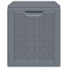 Boîte de rangement de jardin gris PP rotin 90 L 