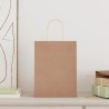 Sacs en papier 50 pcs avec poignées marron 21x11x28 cm 