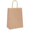 Sacs en papier 50 pcs avec poignées marron 21x11x28 cm 