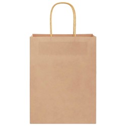 Sacs en papier 50 pcs avec poignées marron 21x11x28 cm 