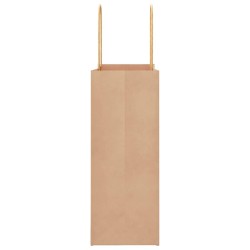 Sacs en papier 50 pcs avec poignées marron 21x11x28 cm 