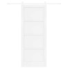 Porte coulissante avec kit de matériel blanche 86x211 cm en MDF 