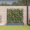Planteur de Jardin avec Treillis 3 pcs Gris Clair 120x40x125,5 cm 
