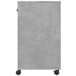 Support d'imprimante avec roulettes gris béton 60x40x68,5 cm 
