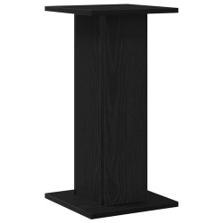 Supports de haut-parleur - 2 pcs, chêne noir, 30 x 30 x 60 cm, en bois d’ingénierie. 