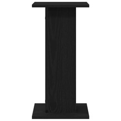 Supports de haut-parleur - 2 pcs, chêne noir, 30 x 30 x 60 cm, en bois d’ingénierie. 