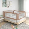 Barrière de sécurité de lit d'enfant Taupe 140x25 cm Tissu 
