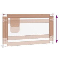 Barrière de sécurité de lit d'enfant Taupe 140x25 cm Tissu 