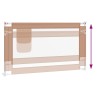 Barrière de sécurité de lit d'enfant Taupe 140x25 cm Tissu 