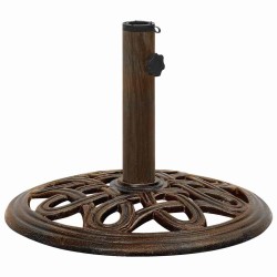 Socle de parasol Bronze 40x40x32 cm Fonte 
