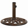 Socle de parasol Bronze 40x40x32 cm Fonte 