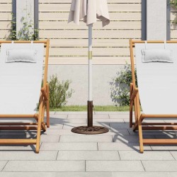 Socle de parasol Bronze 40x40x32 cm Fonte 