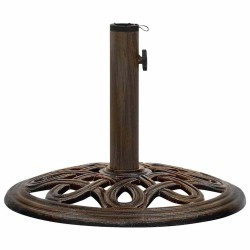 Socle de parasol Bronze 40x40x32 cm Fonte 