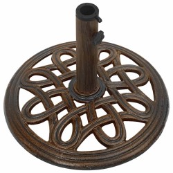 Socle de parasol Bronze 40x40x32 cm Fonte 