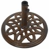 Socle de parasol Bronze 40x40x32 cm Fonte 