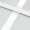 Porte intérieure 102,5x201,5 cm Blanc Verre ESG et aluminium 