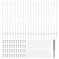 Poteaux de clôture 22 pcs U-Channel 150 cm Acier galvanisé 