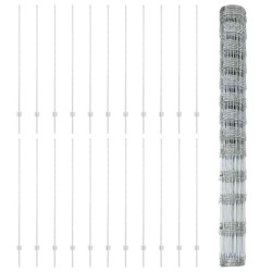 Poteaux de clôture 22 pcs U-Channel 150 cm Acier galvanisé 