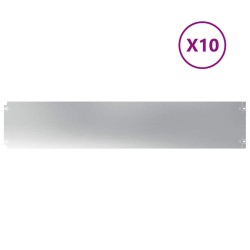 Bordures de pelouse 10 pcs 20x103 cm acier galvanisé 