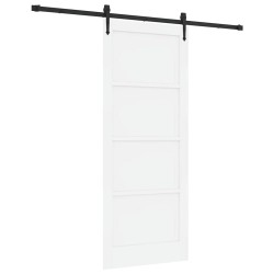 Porte coulissante avec quincaillerie 'ORKDAL'en pin blanc massif 