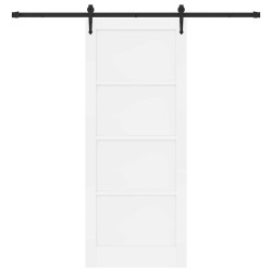 Porte coulissante avec quincaillerie 'ORKDAL'en pin blanc massif 