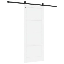 Porte coulissante avec quincaillerie 'ORKDAL'en pin blanc massif 