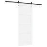 Porte coulissante avec quincaillerie 'ORKDAL'en pin blanc massif 