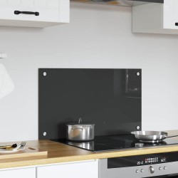 Meuble de Cuisine Gris Foncé 70x40x0,6 cm en Verre Trempé 