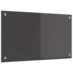 Meuble de Cuisine Gris Foncé 70x40x0,6 cm en Verre Trempé 