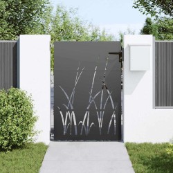 Porte de Jardin Noir 105 x 150 cm Acier peint par poudre 