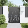 Porte de Jardin Noir 105 x 150 cm Acier peint par poudre 