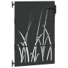 Porte de Jardin Noir 105 x 150 cm Acier peint par poudre 