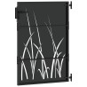 Porte de Jardin Noir 105 x 150 cm Acier peint par poudre 