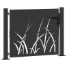 Porte de Jardin Noir 105 x 100 cm Acier peint par poudre 