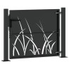 Porte de Jardin Noir 105 x 100 cm Acier peint par poudre 