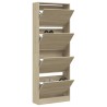 Armoire à chaussures chêne sonoma 60x21x163,5cm bois ingénierie 
