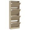 Armoire à chaussures chêne sonoma 60x21x163,5cm bois ingénierie 